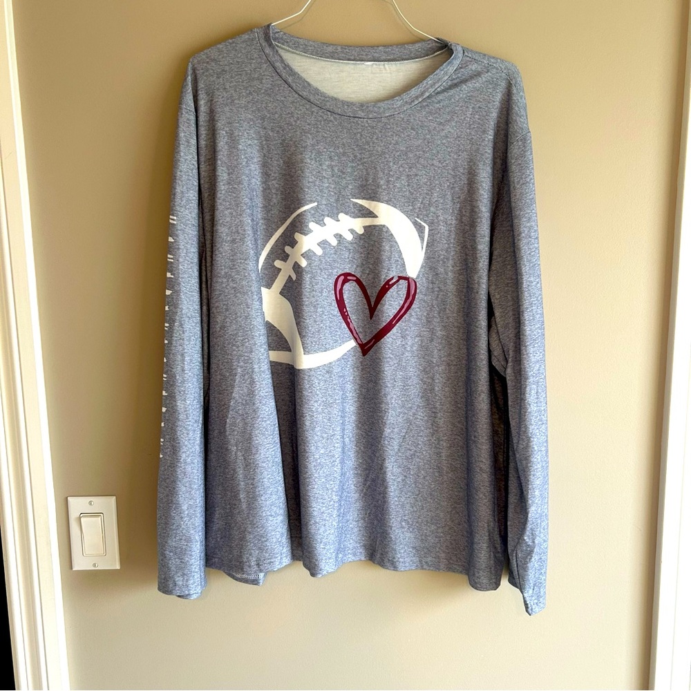 Heart Football Shirt - Nice feel to the shirt and nice logo on front and sleeves